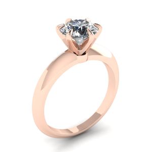 Round Diamond 6-prong engagement ring in Rose Gold - Photo 3