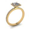 Princess-Cut Floating Halo Diamond Engagement Ring Yellow Gold, Image 4