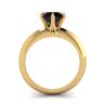 Engagement Ring Yellow Gold  1 carat Black Diamond , Image 2