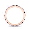 Riviera Pave Sapphire and Diamond Eternity Ring Rose Gold, Image 2
