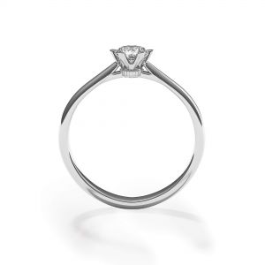 Crown diamond 6-prong engagement ring - Photo 1