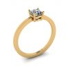 Round Diamond Solitaire Simple 18K Yellow Gold Ring, Image 4