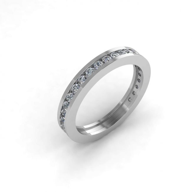 Channel Setting Eternity Diamond Ring - Photo 2
