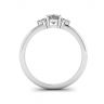 Oval Diamond with 3 Side Diamonds Ring, Image 2