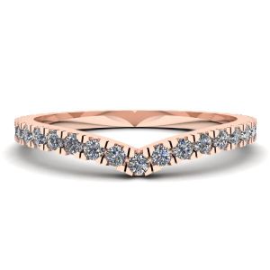 Curved Diamond Eternity Band Rose Gold