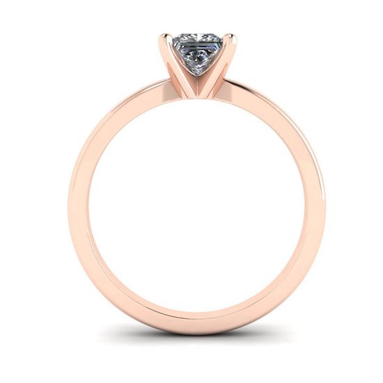 Mixed Rose and White Gold Ring with Princess Diamond, More Image 0