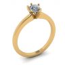 Pear Diamond Solitaire Ring in 6 prongs Yellow Gold, Image 4