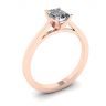 Futuristic Style Emerald Cut Diamond Ring in 18K Rose Gold, Image 4
