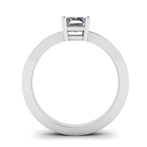 Rectangular Diamond Ring White Gold - Photo 1