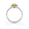 1.13 ct Oval Yellow Diamond Ring with Diamond Halo, Image 2