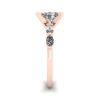 Oval Diamond Side Marquise and Round Stones Ring Rose Gold, Image 3