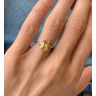 2 carat Emerald Cut Yellow Sapphire Ring White Gold, Image 5