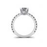 Round Diamond Ring with Side and Hidden Pave, Image 2