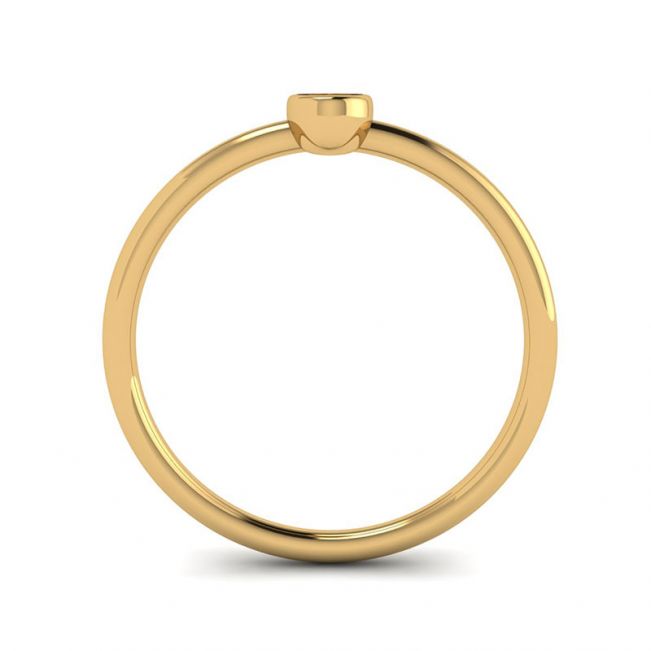 Oval Diamond Small Ring La Promesse Yellow Gold - Photo 1