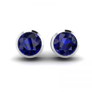 Gold sapphire store earrings