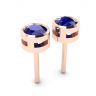 Sapphire Stud Earrings in Rose Gold, Image 3