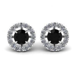 5 mm Black Diamond Studs with Detachable Halo Jackets  