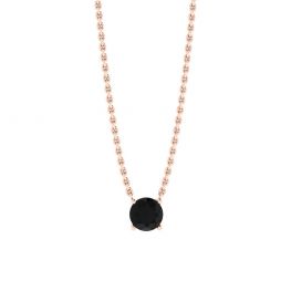 Classic Solitaire Diamond Necklace on Thin Chain Rose Gold