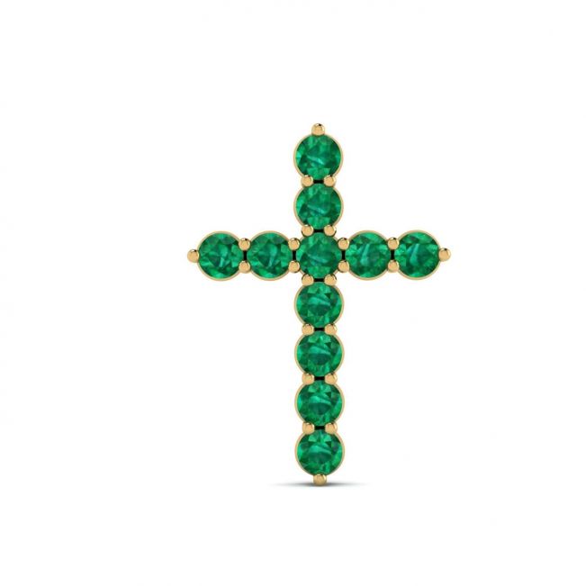 Emerald Cross Pendant