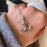 Anchor Sapphire Pendant in 18K White Gold, Image 6