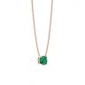 1/2 carat Round Emerald on Rose Gold Chain, Image 2