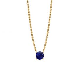 1/2 carat Round Sapphire on Yellow Gold Chain 1/2 carat Round Sapphire on Yellow Gold Chain