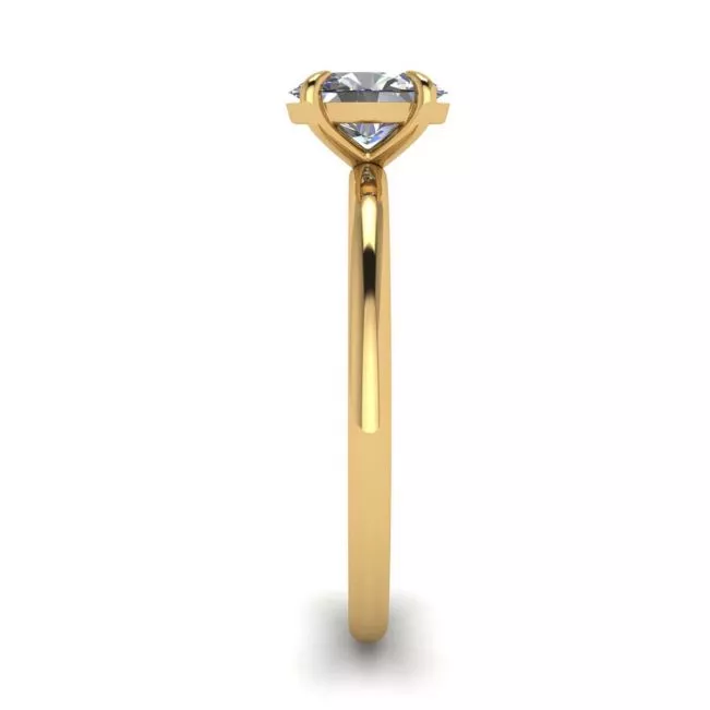 Classic Oval Diamond Solitaire Ring Yellow Gold - Photo 2