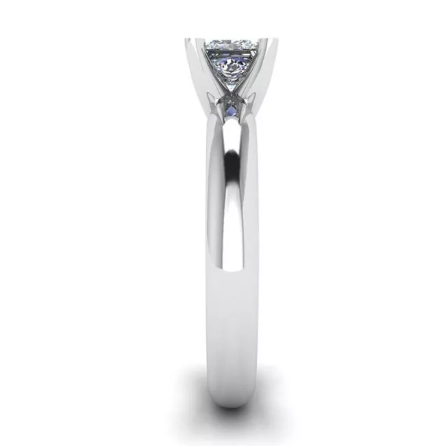 V-style Classic Setting Ring with Square Diamond - Photo 2