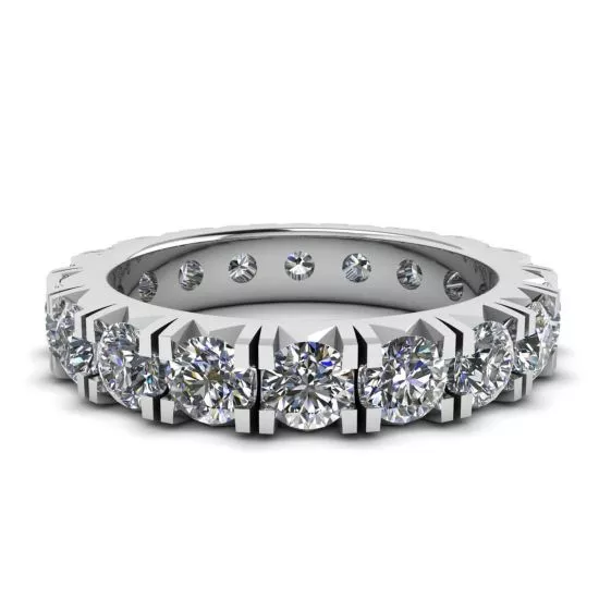 3 carat Eternity Diamond Band in 18K White Gold, Enlarge image 1
